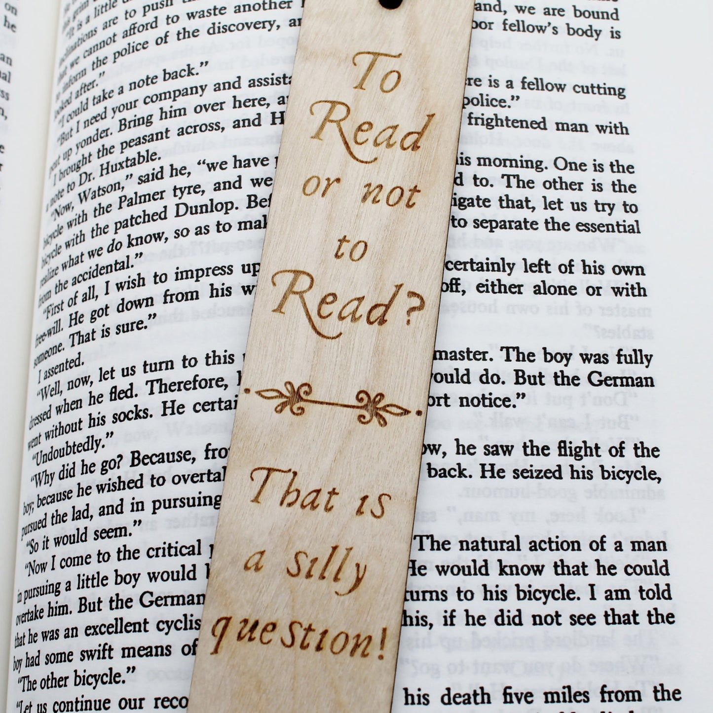 To Read or Not To Read? That is a Silly Question - Wooden Bookmark