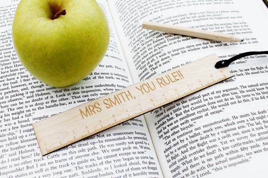 Custom Teacher Gift - Ruler Bookmark