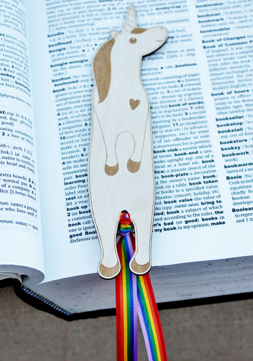Unicorn Wooden Bookmark