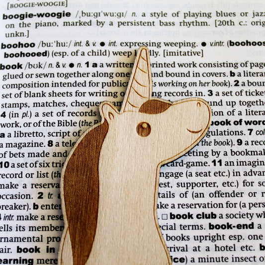 Unicorn Wooden Bookmark