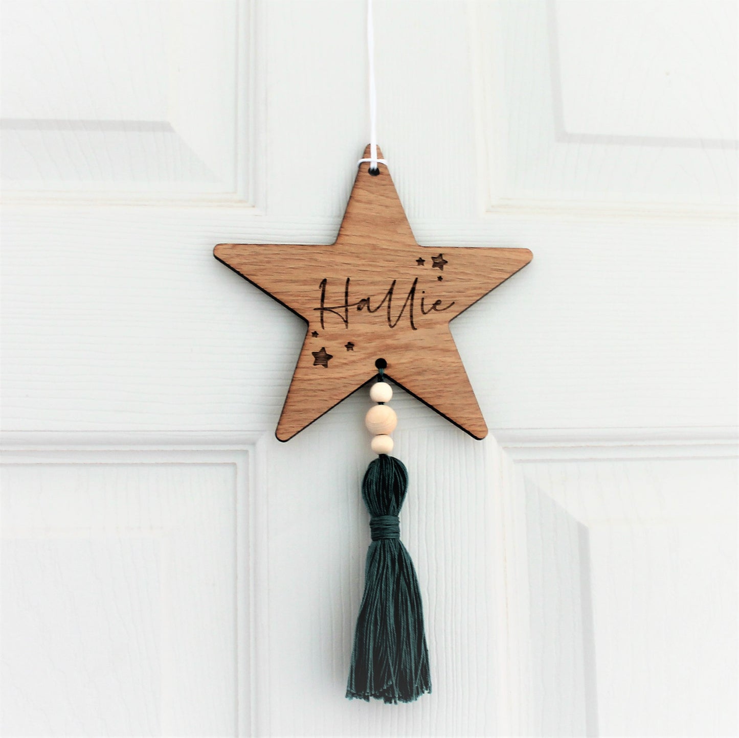 nursery wooden rustic star door sign for child's room 