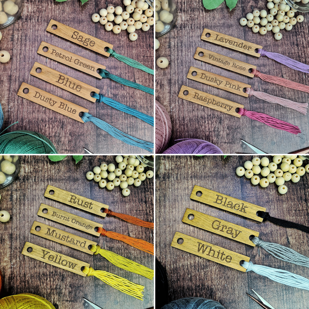 tassel colours for Easter basket tag 