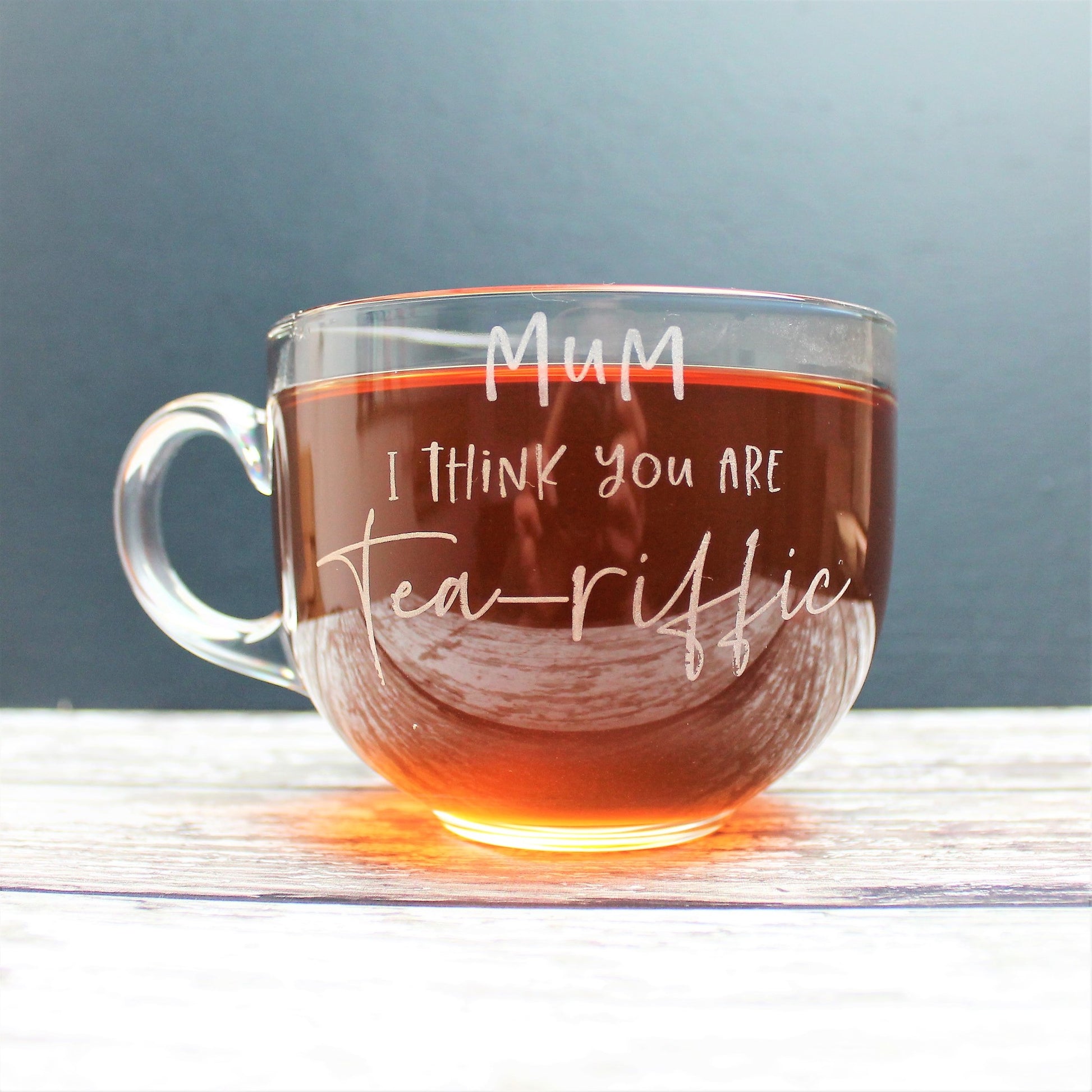 Glass tea mug - Large size for tea loving mum