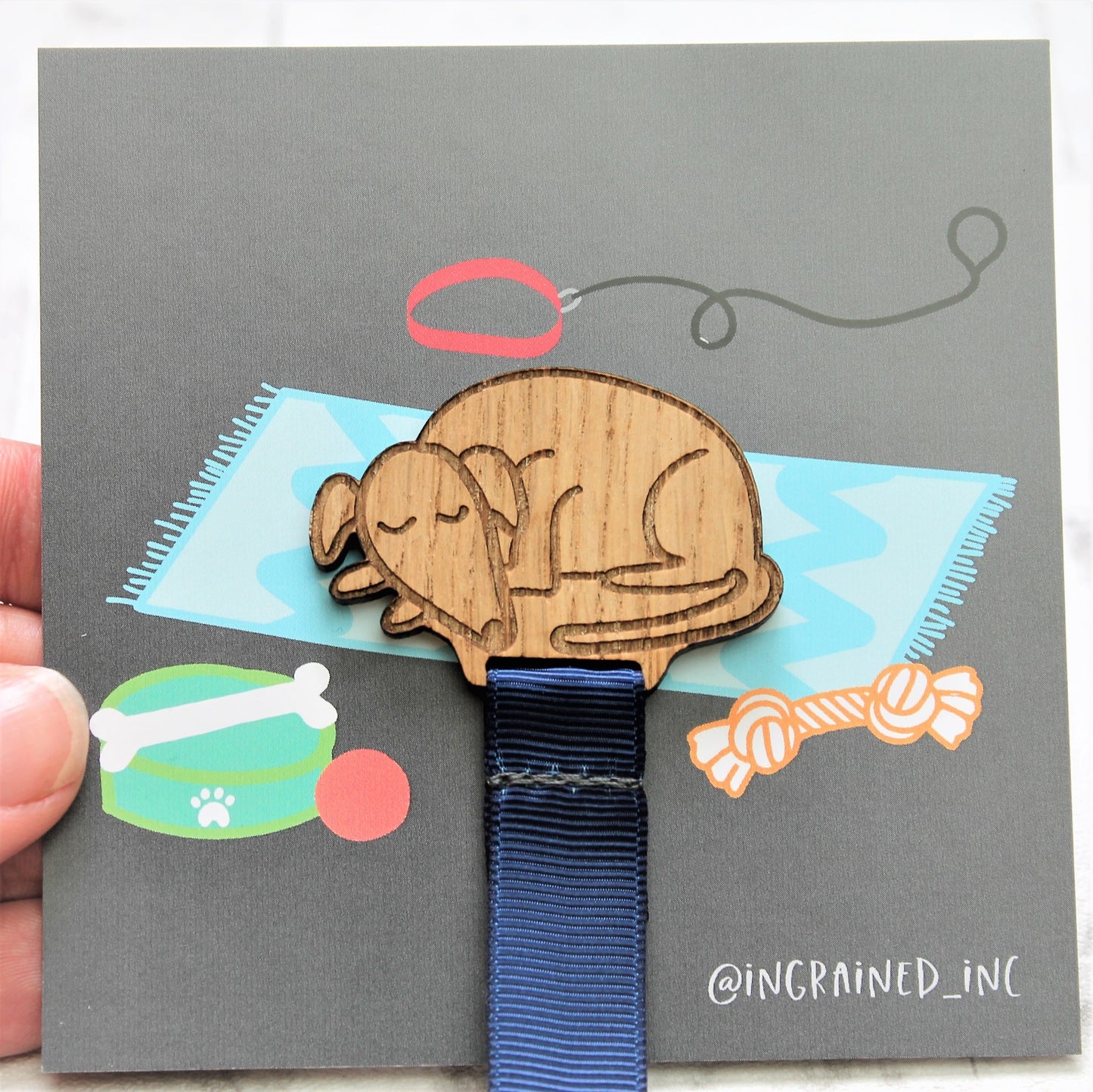 sleeping dog wooden bookmark wooden bookmark for bookworm 